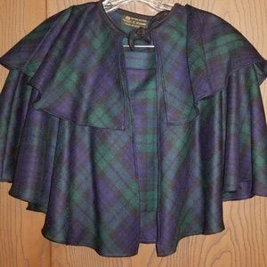 Tartan Kilt Skirt /matching cape